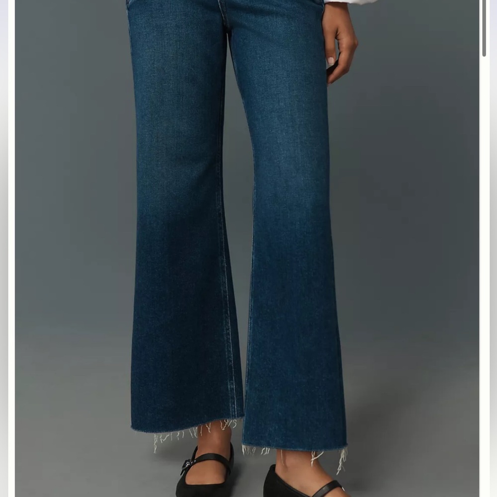 PAIGE Blue Flare Wide Leg Jeans High-Waisted - Picture 2 of 3